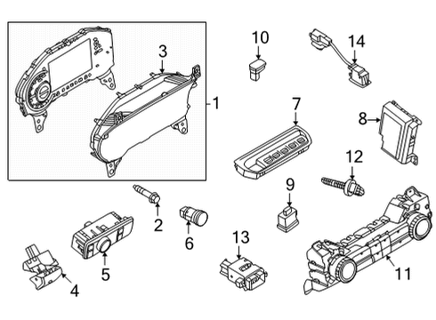 2021 Ford Bronco PROCESSOR - LIGHTING CONTROL Diagram for LJ8Z-13C788-C