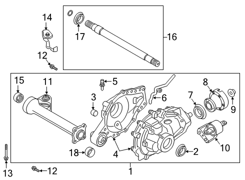 2020 Ford Ranger Carrier & Front Axles Diagram