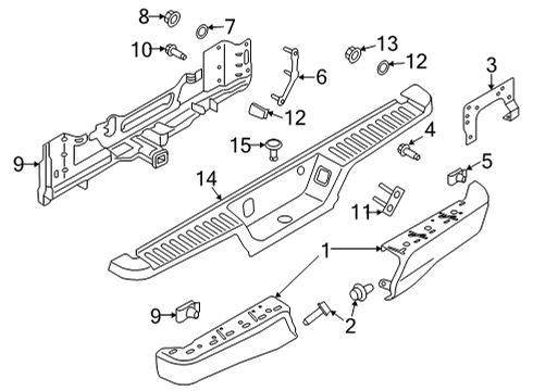 2022 Ford F-150 Bumper & Components - Rear Diagram 1
