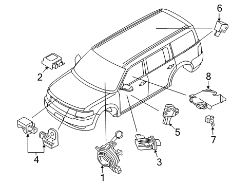 1985 Mercury Cougar COVER AND CONTACT PLATE ASY Diagram for FG1Z-14A664-C