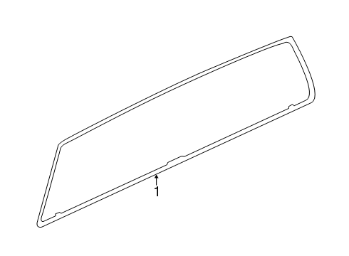 2020 Ford Ranger Glass & Hardware - Back Glass Diagram 2
