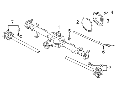 2020 Ford Ranger Axle Housing - Rear Diagram