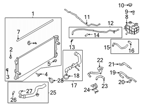 2023 Ford Bronco Radiator & Components Diagram 2