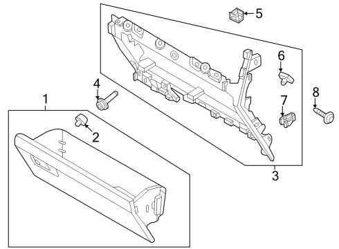 2022 Ford Expedition Glove Box Diagram 1