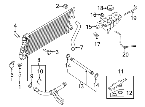 2020 Ford F-150 Radiator & Components Diagram 5