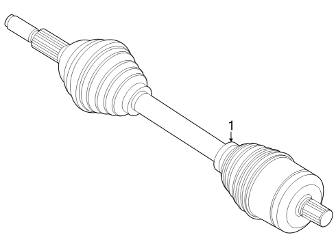 2022 Ford E-Transit Drive Axles - Rear Diagram