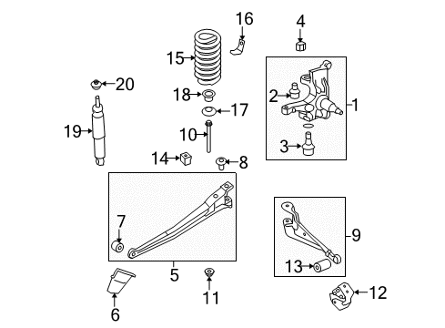 1984 Ford F-250 Spindle Diagram for 9C2Z-3105-D