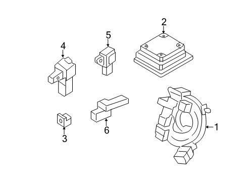 2020 Ford SSV Plug-In Hybrid Air Bag Components Diagram 2