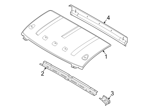 2023 Ford E-Transit Roof & Components Diagram 1