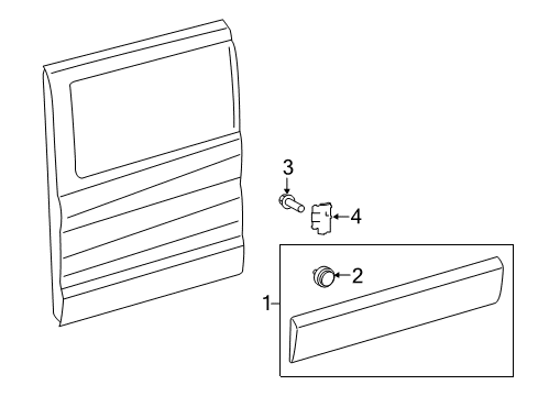 2022 Ford Transit 350 Exterior Trim - Side Door Diagram 2