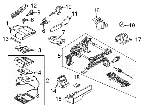 2020 Lincoln Aviator COVER ASY - SEAT CUSHION Diagram for LC5Z-7862900-KH