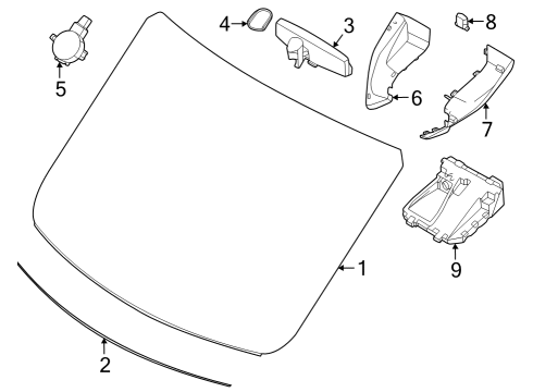 2022 Ford E-Transit Wipers Diagram 1