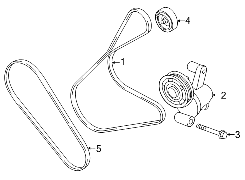 2020 Ford Transit Connect Belts & Pulleys Diagram 1