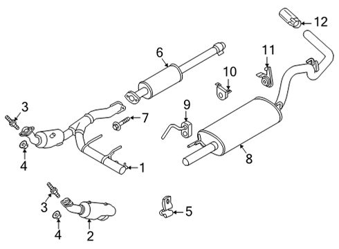 2022 Ford F-150 Exhaust Components Diagram 6