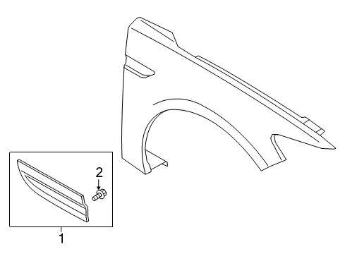 2020 Lincoln Continental Exterior Trim - Fender Diagram