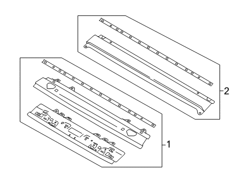 2021 Ford Mustang Windshield Header & Components Diagram