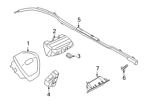 2020 Ford Transit Connect Air Bag Components Diagram 1