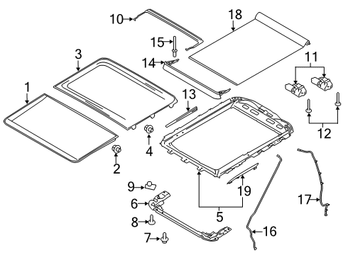 2020 Ford F-150 Sunroof Diagram 1