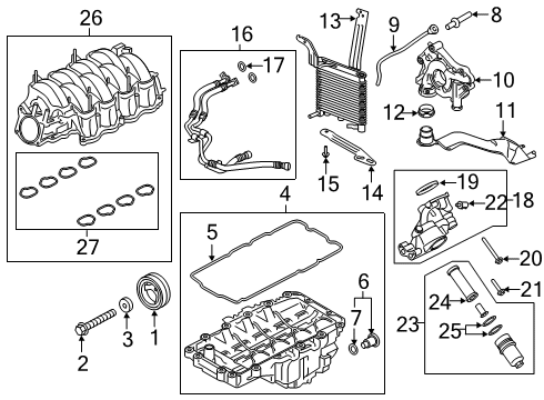 1991 Mercury Topaz Inlet Manifold Assembly Diagram for KR3Z-9424-A