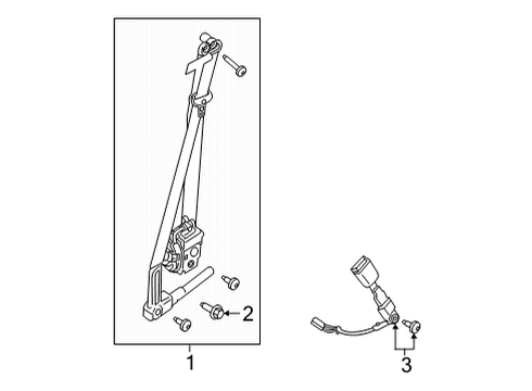 2021 Ford Bronco Front Seat Belts Diagram 2