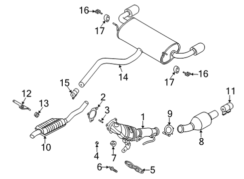 2022 Lincoln Corsair Exhaust Components Diagram 1
