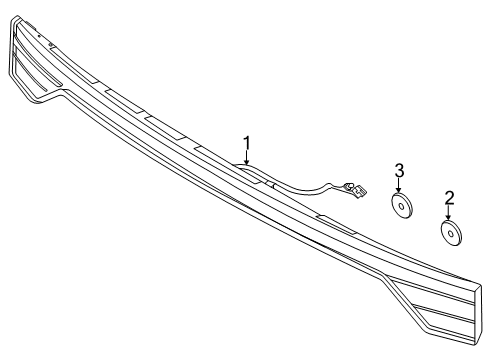 2021 Lincoln Aviator REFLECTOR ASY - REAR Diagram for LC5Z-13A565-B