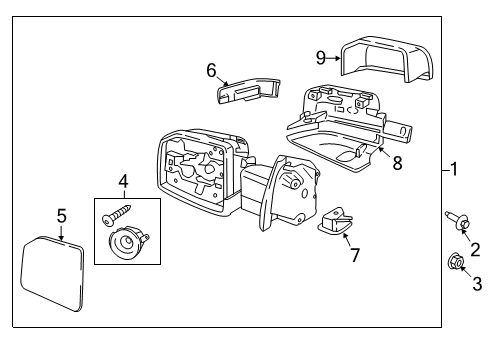 2020 Ford F-150 Outside Mirrors Diagram 9
