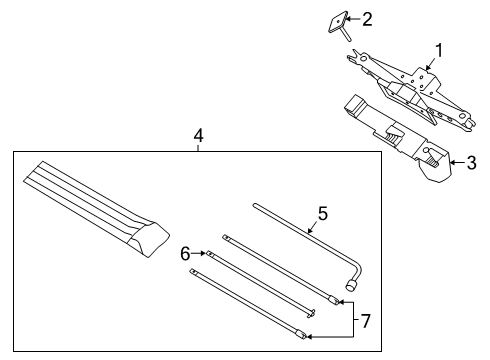 2020 Ford Ranger Jack & Components Diagram 1