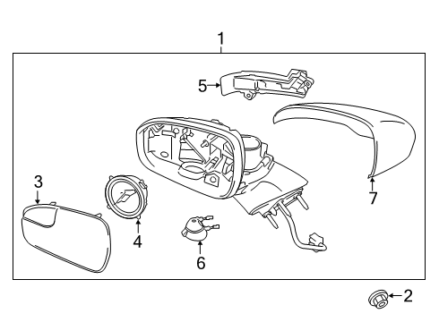 2020 Ford SSV Plug-In Hybrid Outside Mirrors Diagram 2