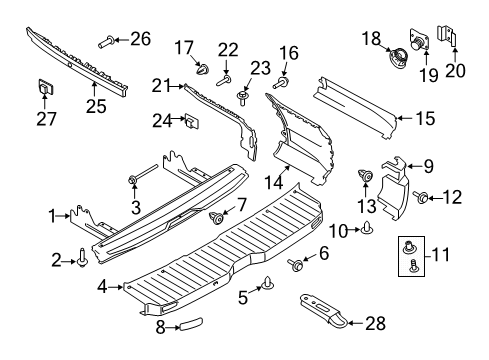 REINFORCEMENT - FLOOR PAN Diagram for KK4Z-61111L22-A