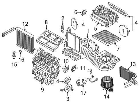 2020 Ford Explorer A/C & Heater Control Units Diagram 1