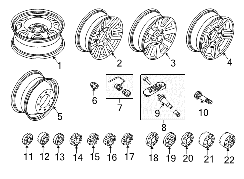 1985 Lincoln Continental WHEEL ASY Diagram for JC3Z-1007-E