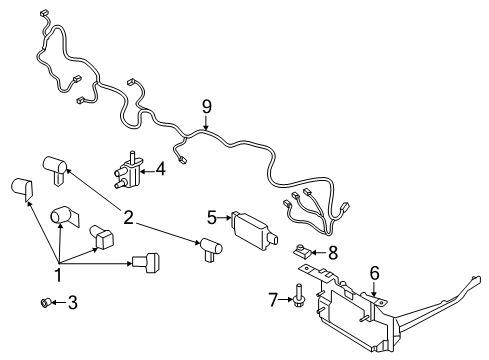 2023 Lincoln Nautilus Bumper & Components - Front Diagram 1