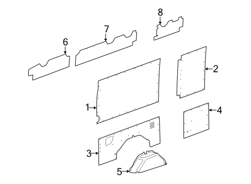 2023 Ford E-Transit Interior Trim - Side Panel Diagram 5