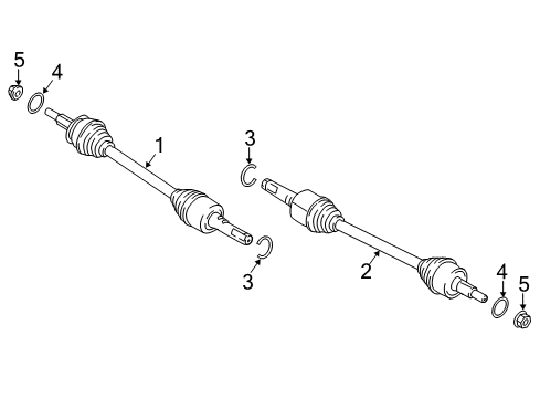 2022 Lincoln Navigator Axle Shaft - Rear Diagram