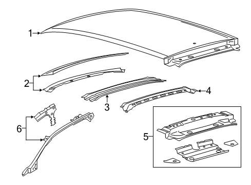 2022 Ford Edge Roof & Components Diagram 2