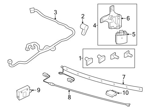 2022 Ford Explorer Electrical Components - Rear Bumper Diagram 7