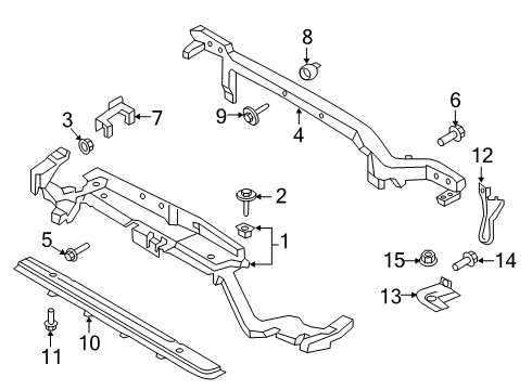 2020 Lincoln Nautilus Radiator Support Diagram
