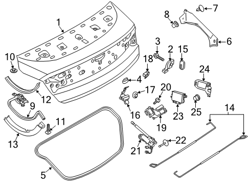 2020 Lincoln MKZ Trunk Lid Diagram