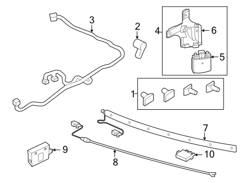 2022 Ford Explorer Electrical Components - Rear Bumper Diagram 3