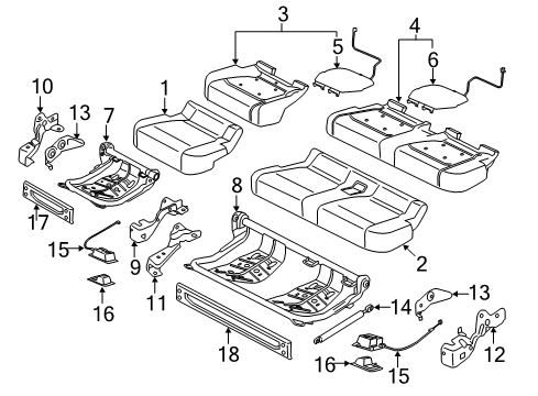 2020 Ford F-150 Rear Seat Components Diagram 5
