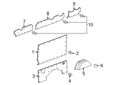 2022 Ford Transit 350 Interior Trim - Side Panel Diagram 9