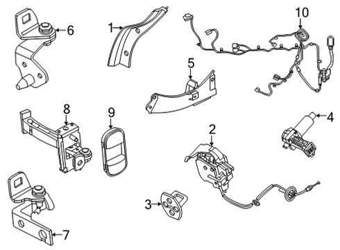 2022 Ford Mustang Mach-E Lock & Hardware Diagram 3
