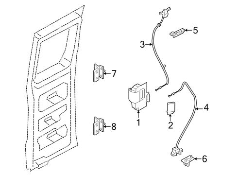 2022 Ford E-Transit Lock & Hardware Diagram 5