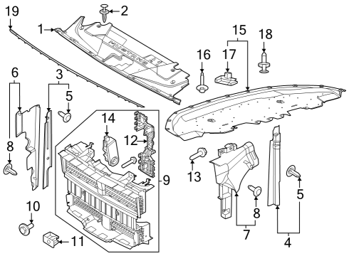 2024 Ford Mustang DEFLECTOR - AIR Diagram for PR3Z-8310-A