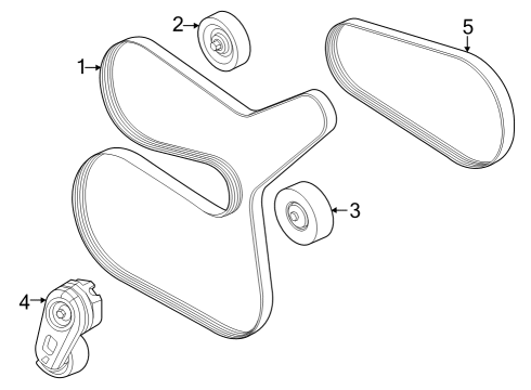 2023 Ford F-250 Super Duty Belts & Pulleys Diagram 4