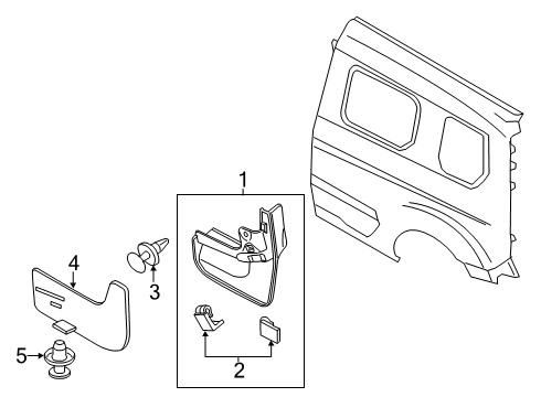 thumbnail image 2 of Left Front Door Trim Molding For 2014-2023 Ford Transit Connect – Black – Direct Replacement – DT1Z-6120879-BA 2 of 5