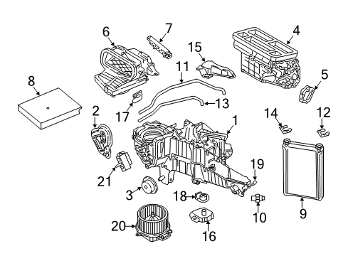 2022 Ford F-250 Super Duty A/C & Heater Control Units Diagram 4