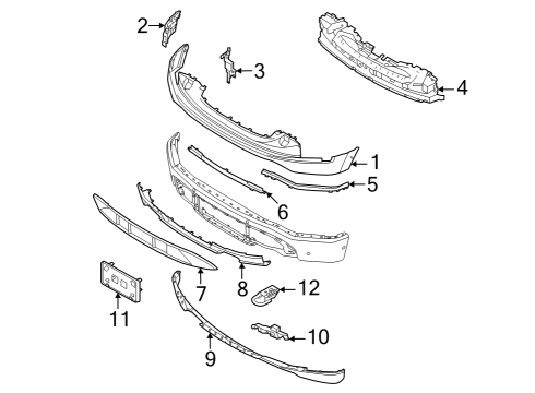 2023 Ford F-150 Lightning Bumper & Components - Front Diagram 2