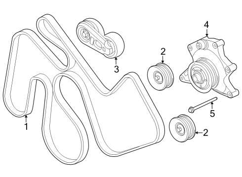 2023 Ford F-250 Super Duty Belts & Pulleys Diagram 2